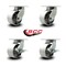 Service Caster 6 Inch Heavy Duty Semi Steel Cast Iron Wheel Swivel Caster Set with 2 Brakes SCC-KP92S630-SSR-2-SLB-2 - alternate 7